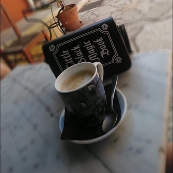 Little Black Magic Book Crossbody Bag Purse - Picture 2 of 7